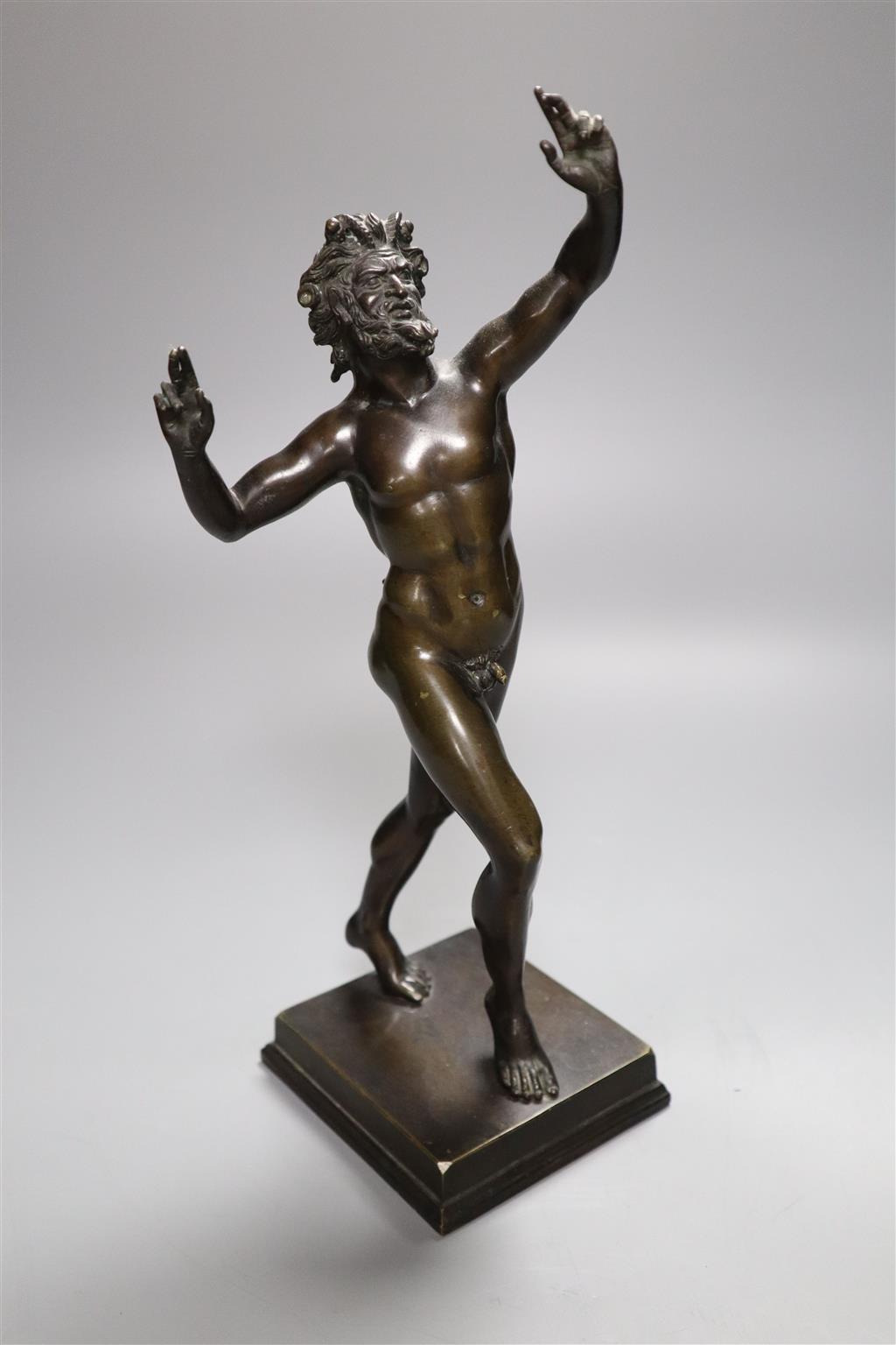 A 19th century Italian bronze of the Dancing Faun